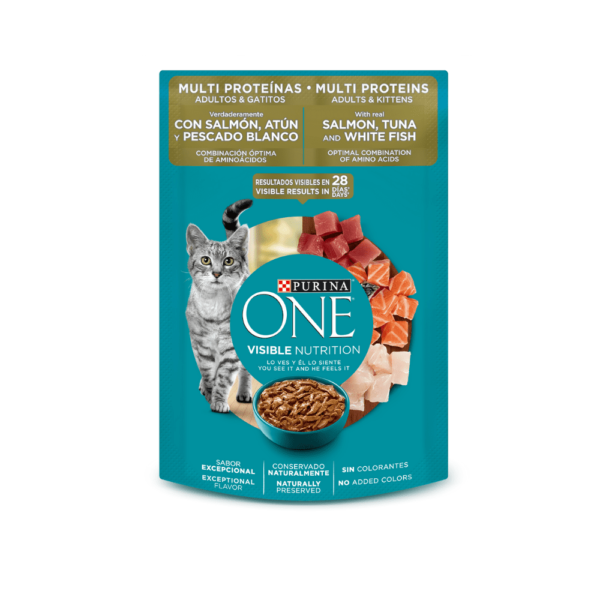Purina One Gato Multi Proteinas Front